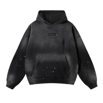 Icon Vintage Wash Frayed Hoodie - 360 GSM