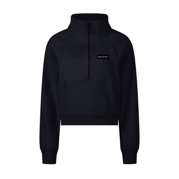 Women Cropped Half-Zip Sweatshirt