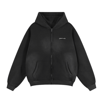 Zip-Through Boxy Hoodie