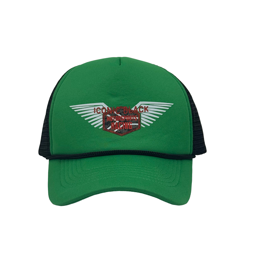 Racing Wings Green trucker