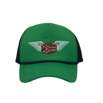 Racing Wings Green trucker