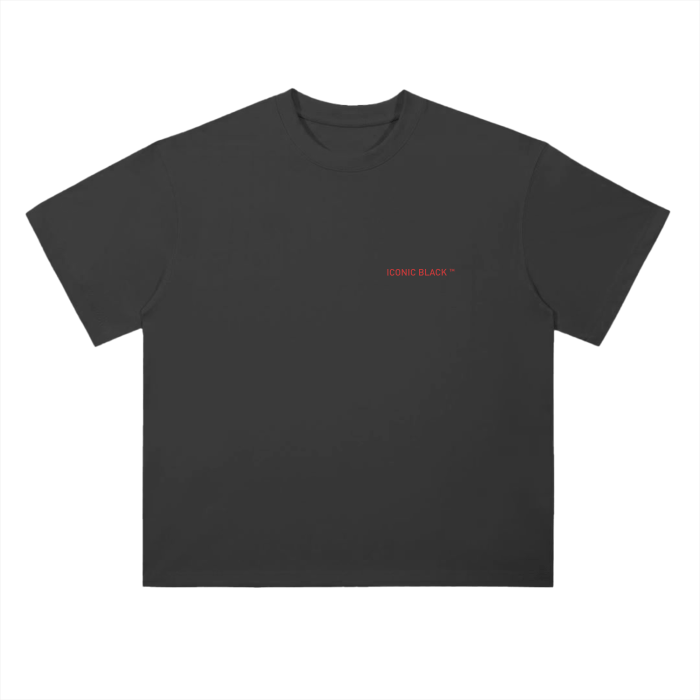 Drop Shoulder T-Shirt - 300 GSM - iconic - black - za