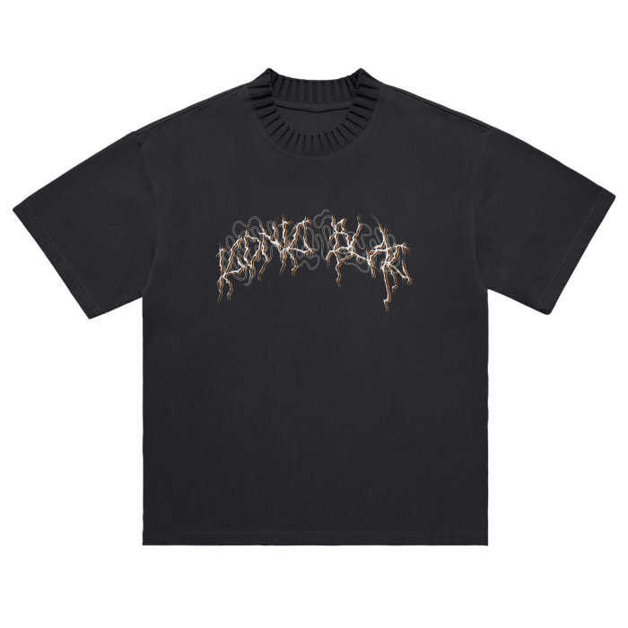 Goth Ribbed Neck T - Iconic Black™