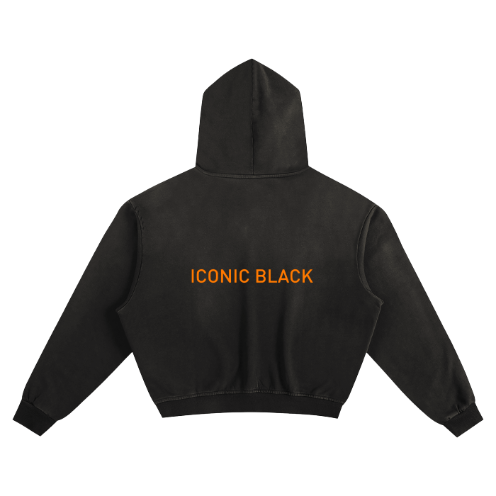 I B Sunfade Boxy Hoodie - Iconic Black™