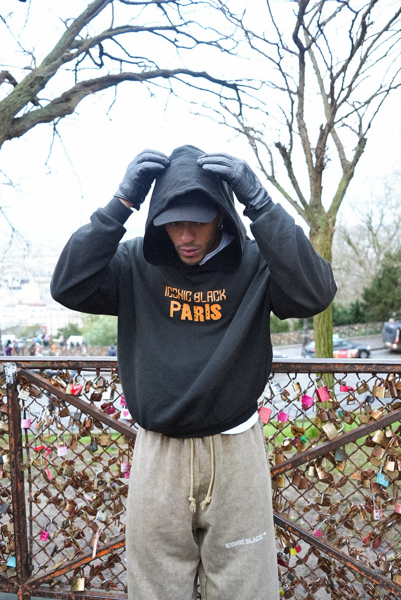 IB PARIS Sunfade Boxy Hoodie - Iconic Black™